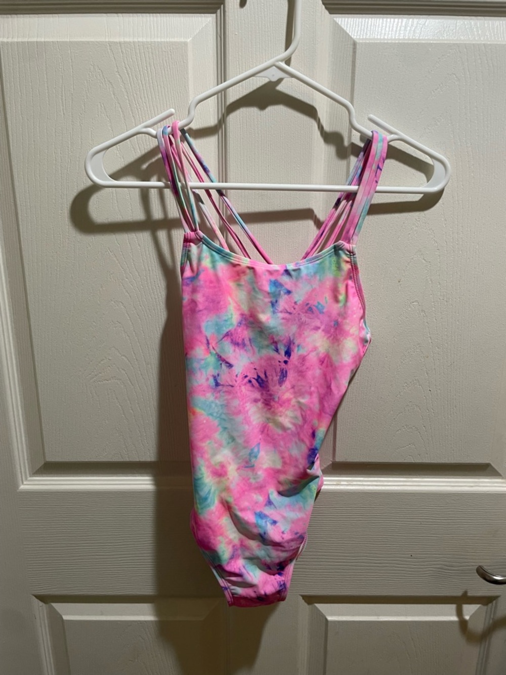 Kids Tie-Dye Pink One-Piece Swimsuit